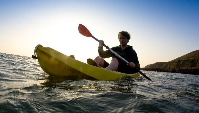 Paddling on the open water